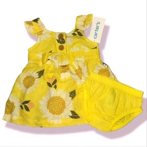 🦄 Carters 2pc Sunflower Dress 3m